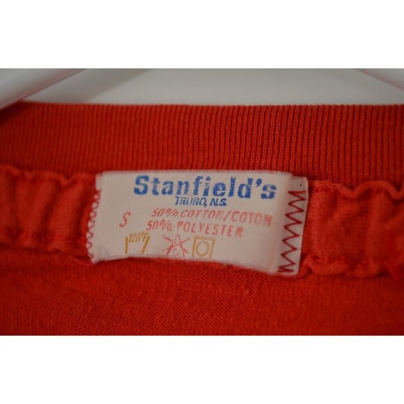 Biochemistry Biochimie Graphic T-Shirt Women's Small Red Stanfields Vintage 80s - Picture 5 of 7